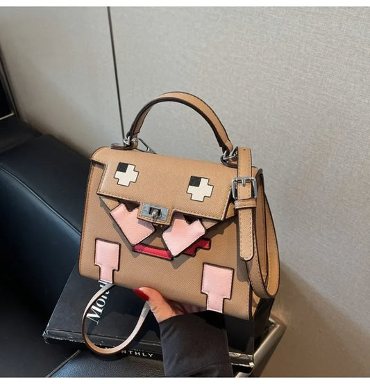 Retro Chic Leather Crossbody Bag