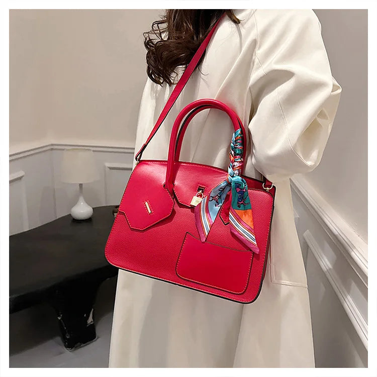 Lychee Grain Large Capacity Handbag