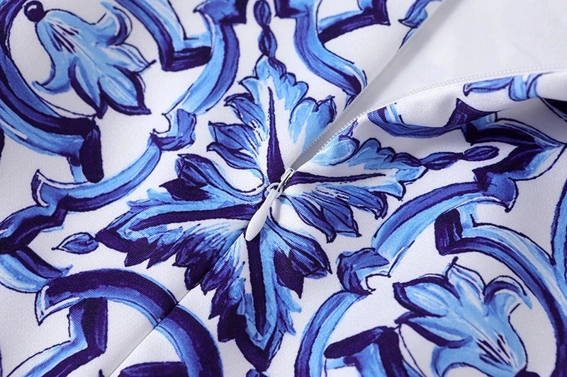 Summer Sleeveless Porcelain Dress