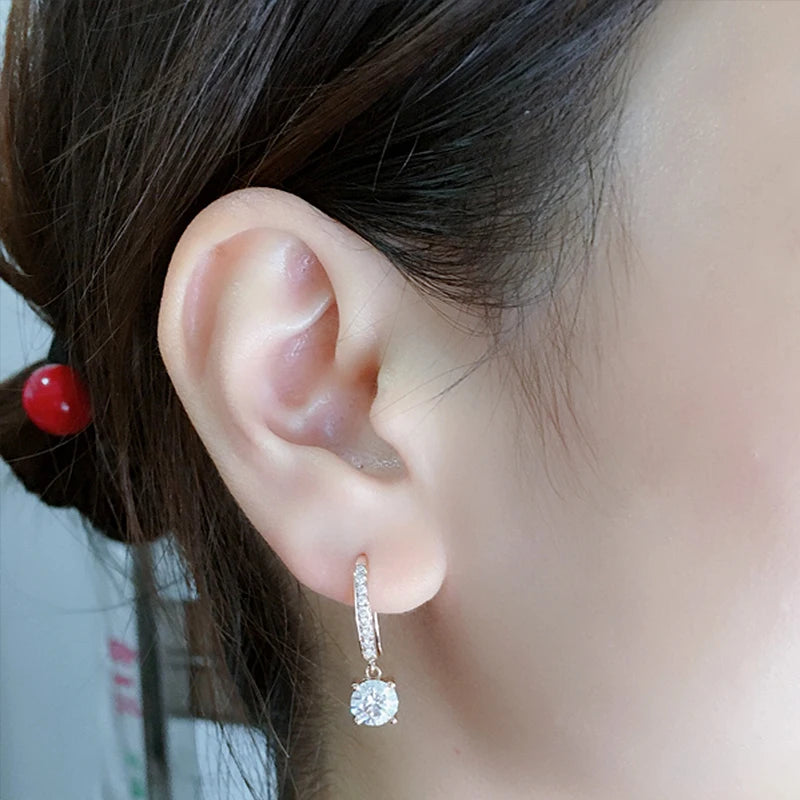Minimalist Hook Crystal Earrings