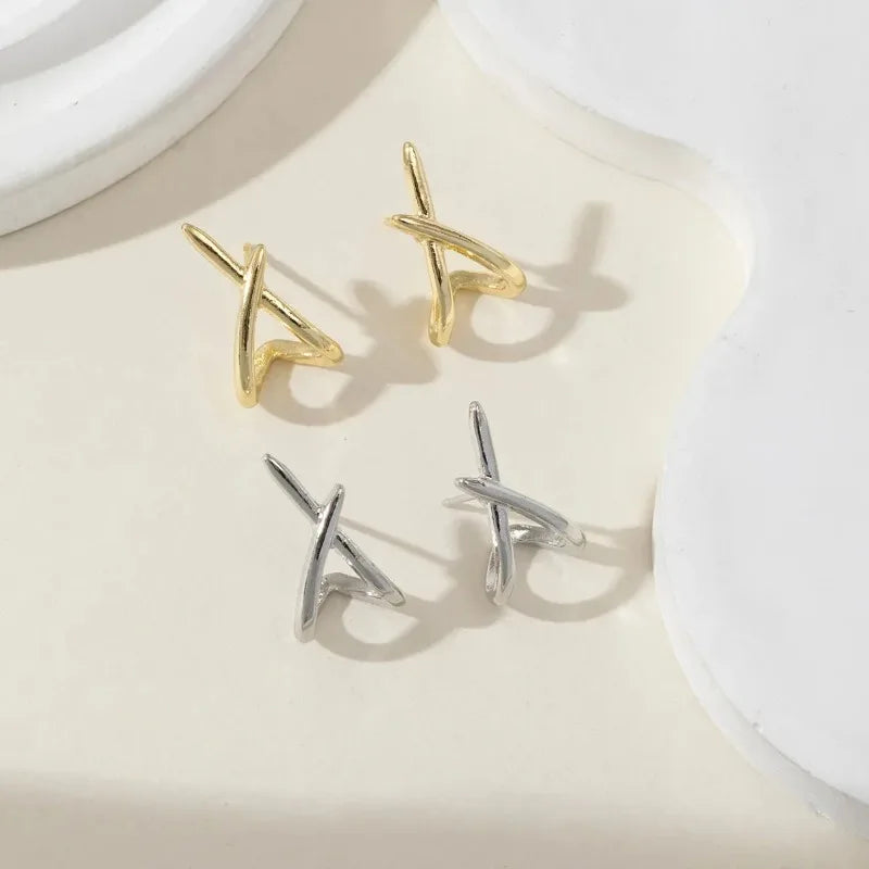 Stainless Steel Cross Stud Earrings