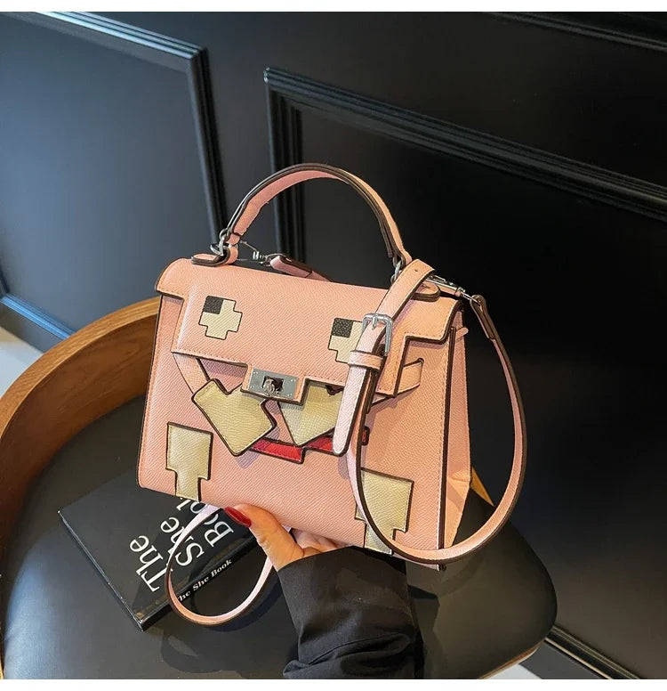 Retro Chic Leather Crossbody Bag