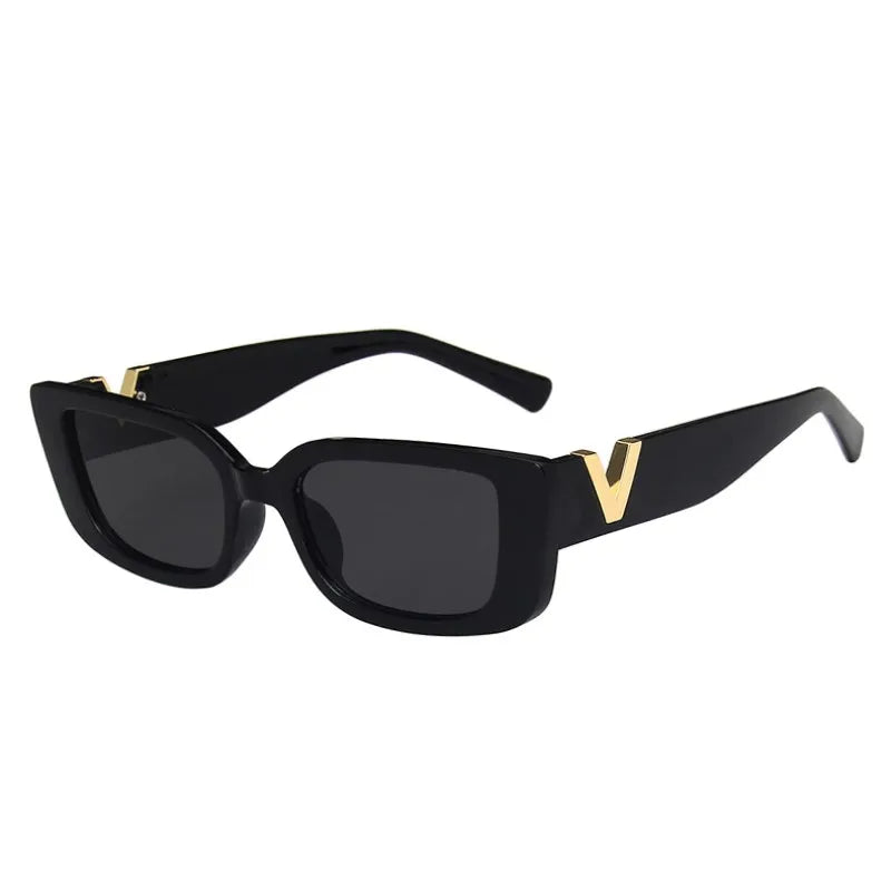 RETRO V RECTANGULAR SMALL FRAME SUNGLASSES