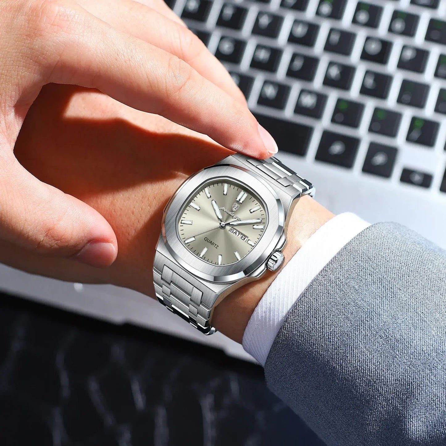 POEDAGAR LUXURY MILITARY MENS WATCH