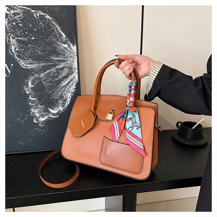 Lychee Grain Large Capacity Handbag