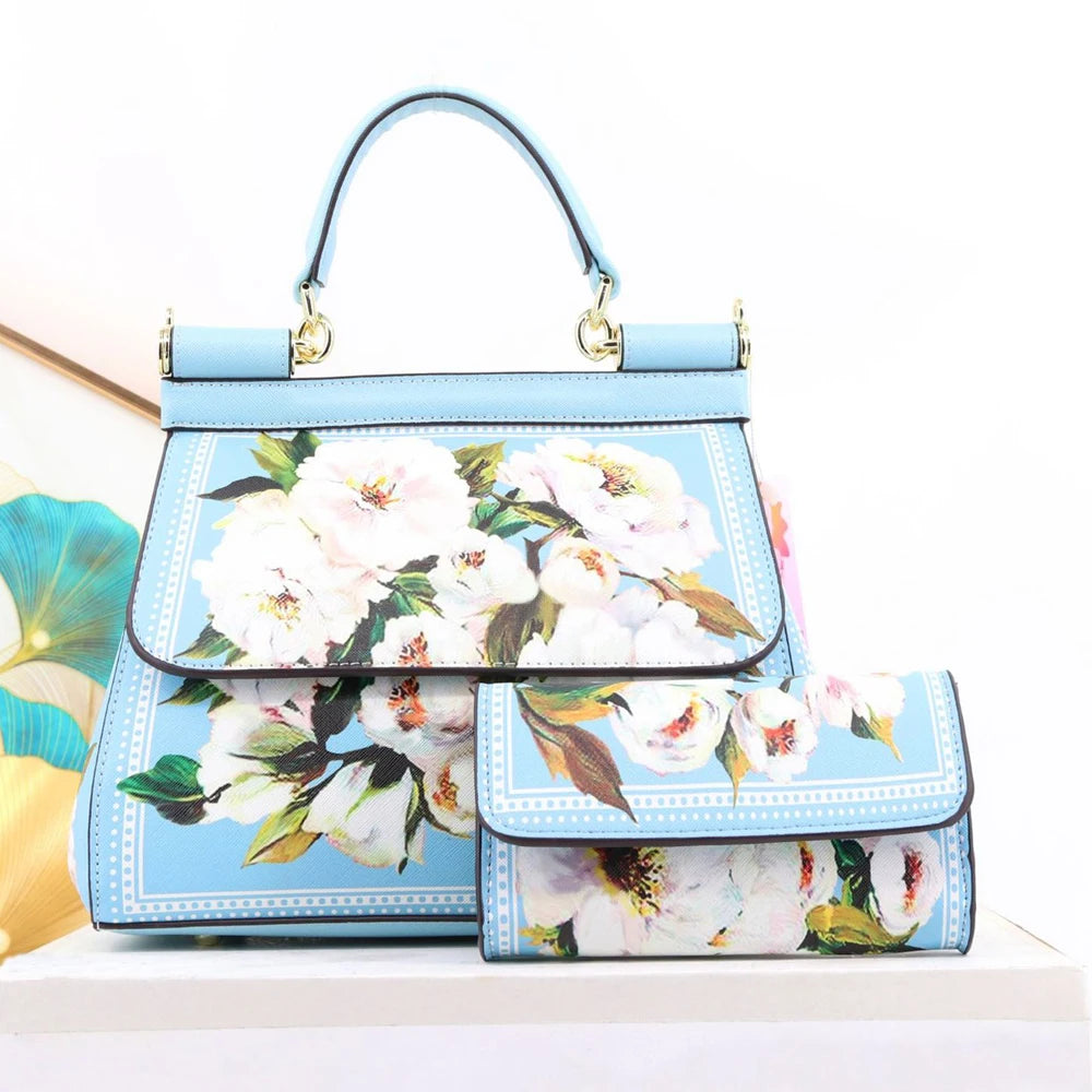 Large Suit Print Handbag
