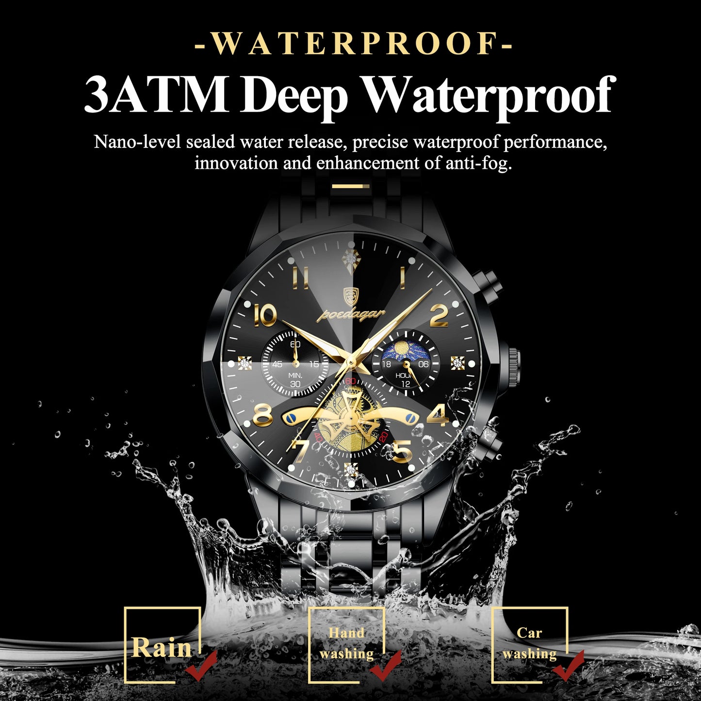 POEDAGAR 939 LUXURY MENS WATCH