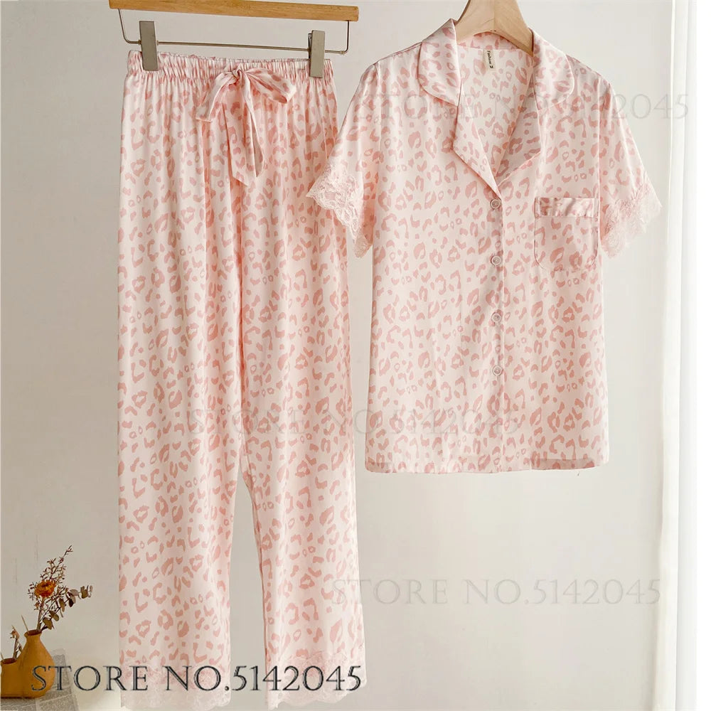 Print Flower  Pajamas Set
