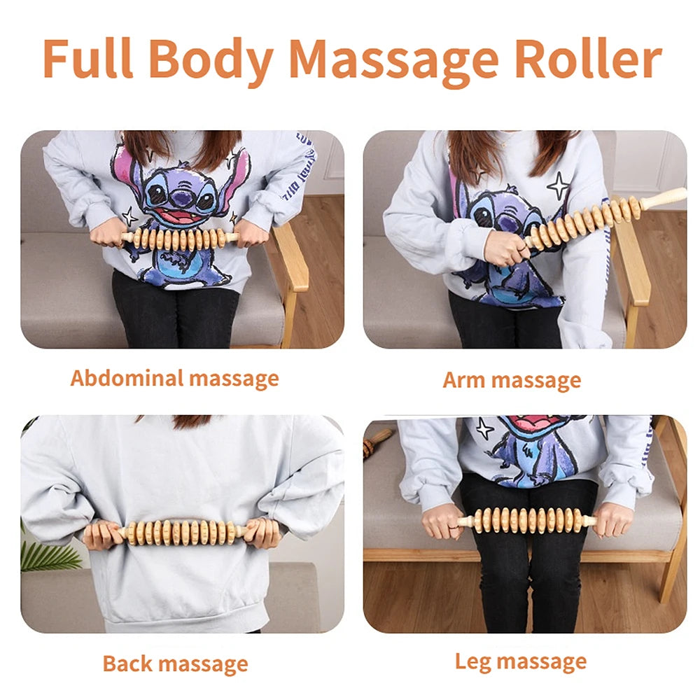 Bendable Wood Therapy Massage Roller