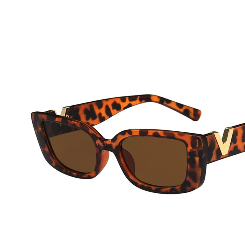 RETRO V RECTANGULAR SMALL FRAME SUNGLASSES