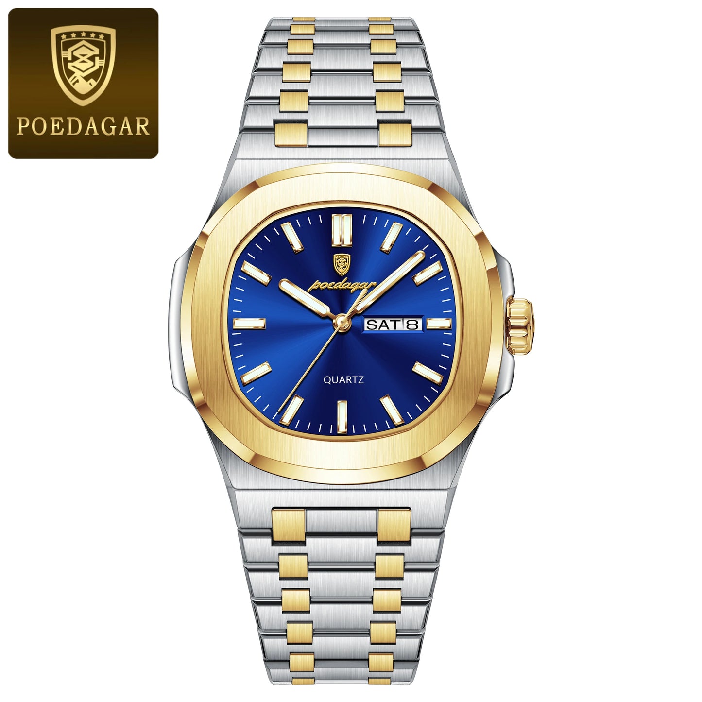 POEDAGAR LUXURY MILITARY MENS WATCH