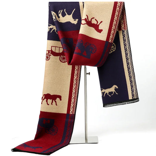 Horse Pattern Gentlemen Scarf