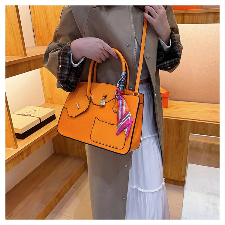 Lychee Grain Large Capacity Handbag