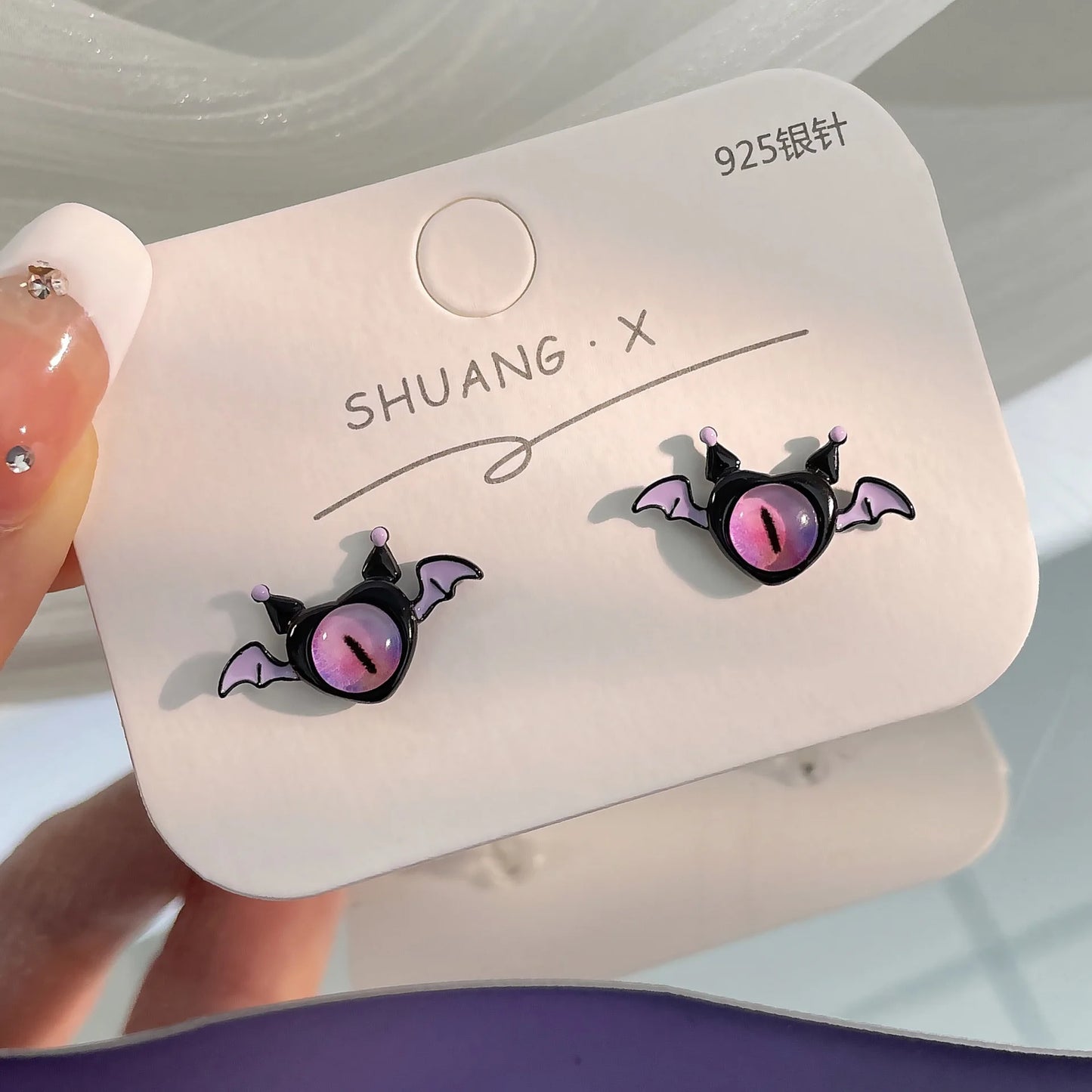 Steel Fan Tassel Earrings