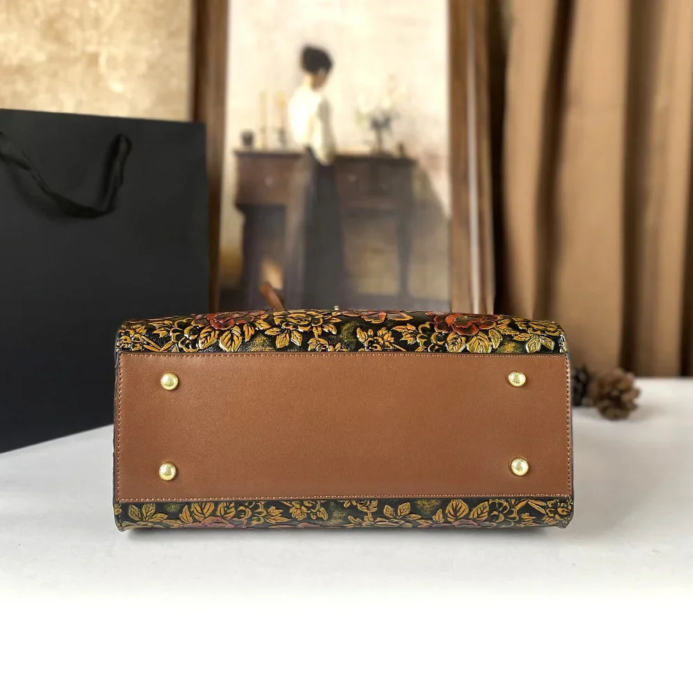 CAMELIA RELIEF LUXURY HANDBAG