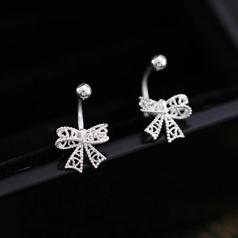 Lace Bow Stud Earrings