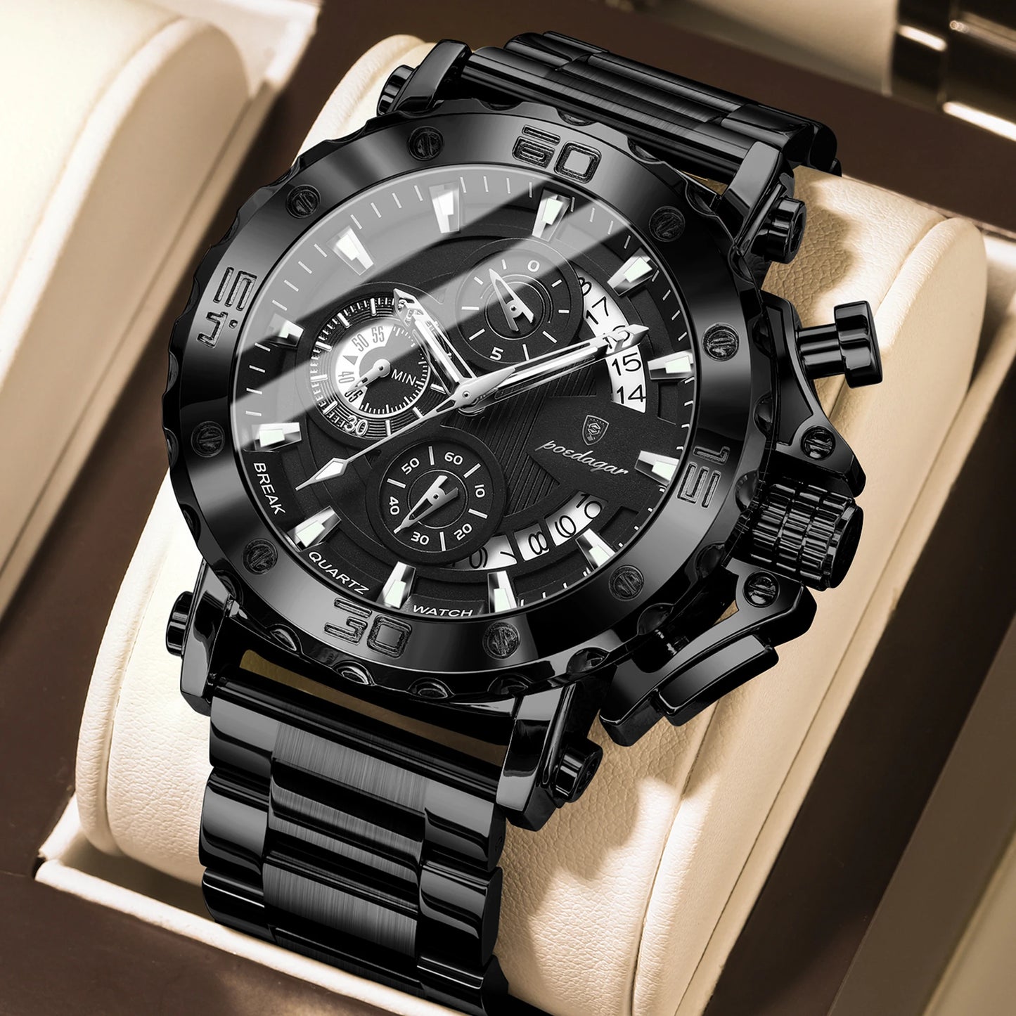 POEDAGAR  LUMINOUS MENS WATCH