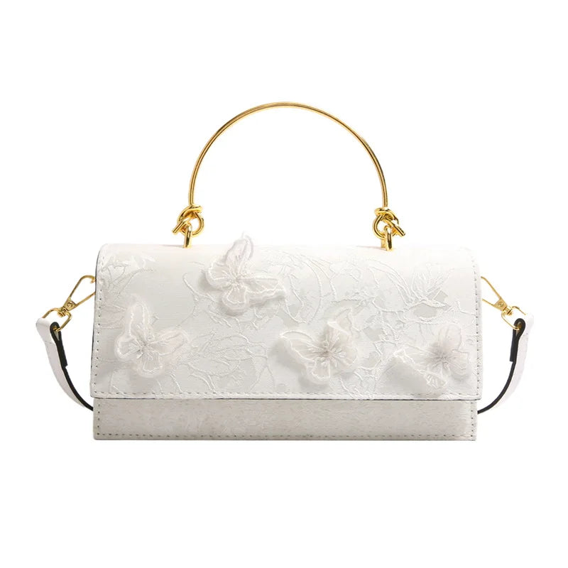 Elegant Butterfly Lace Handbag