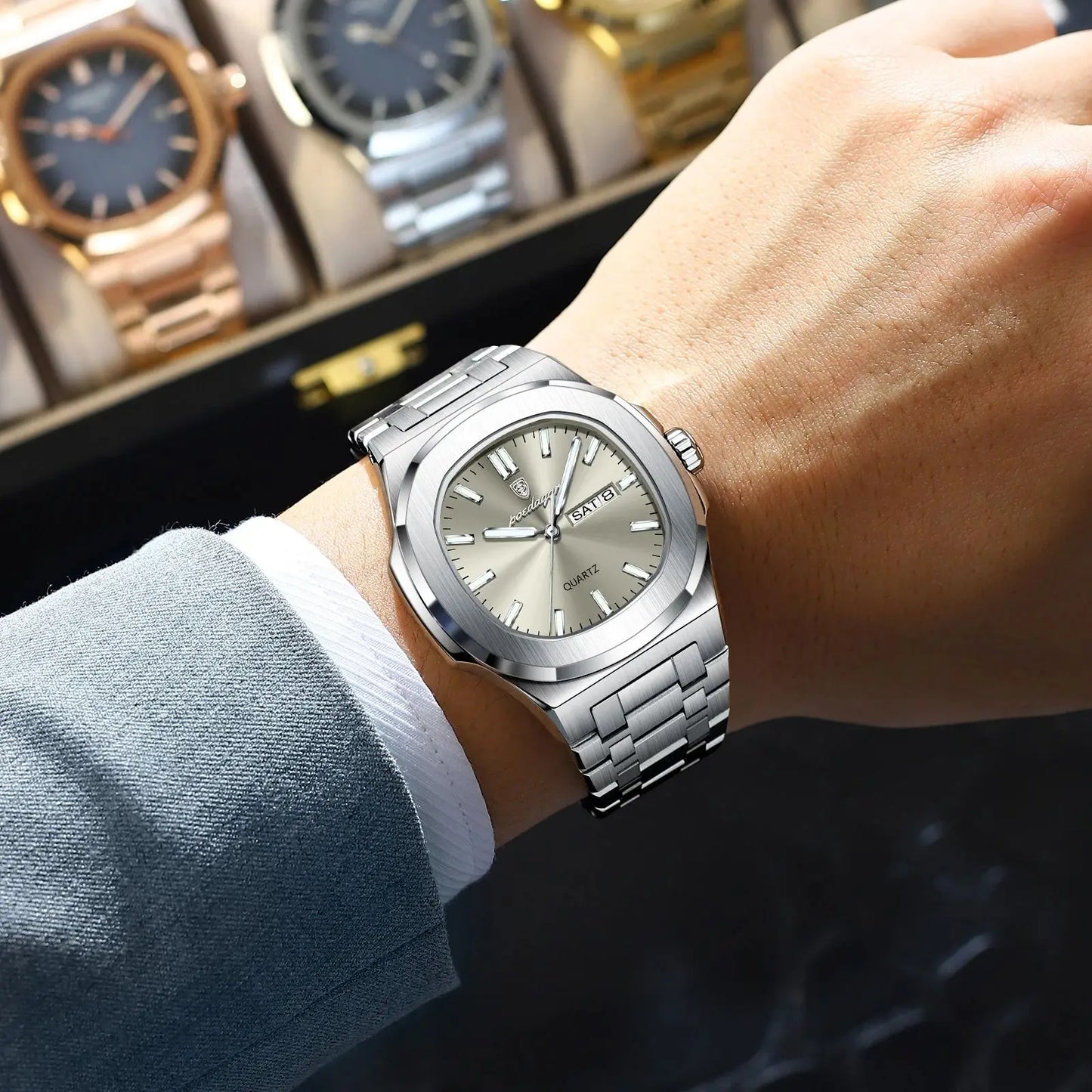 POEDAGAR LUXURY MILITARY MENS WATCH