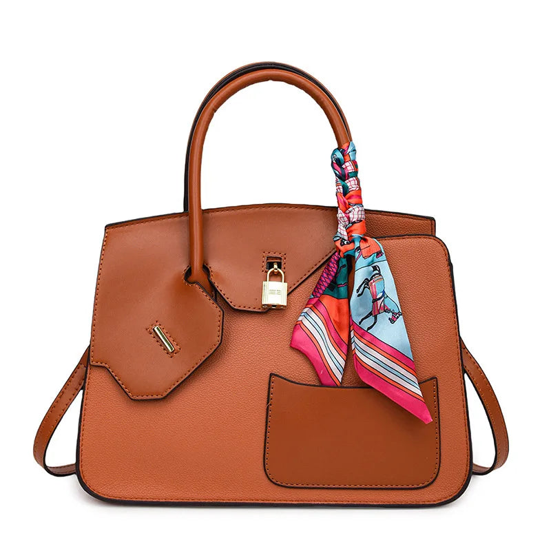 Lychee Grain Large Capacity Handbag