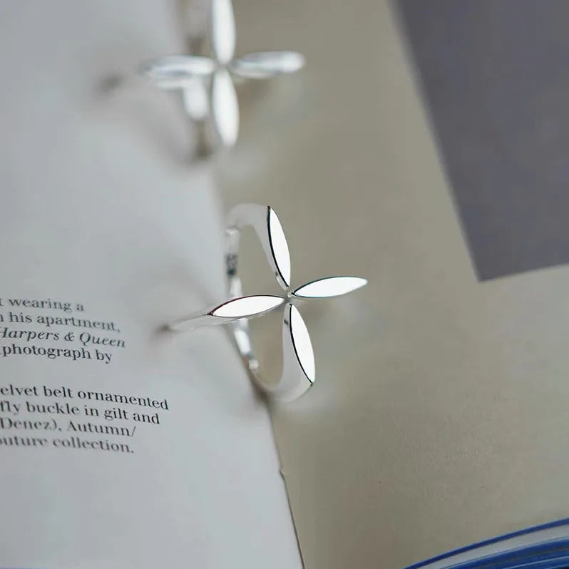 Sterling Silver Star Flower Ring