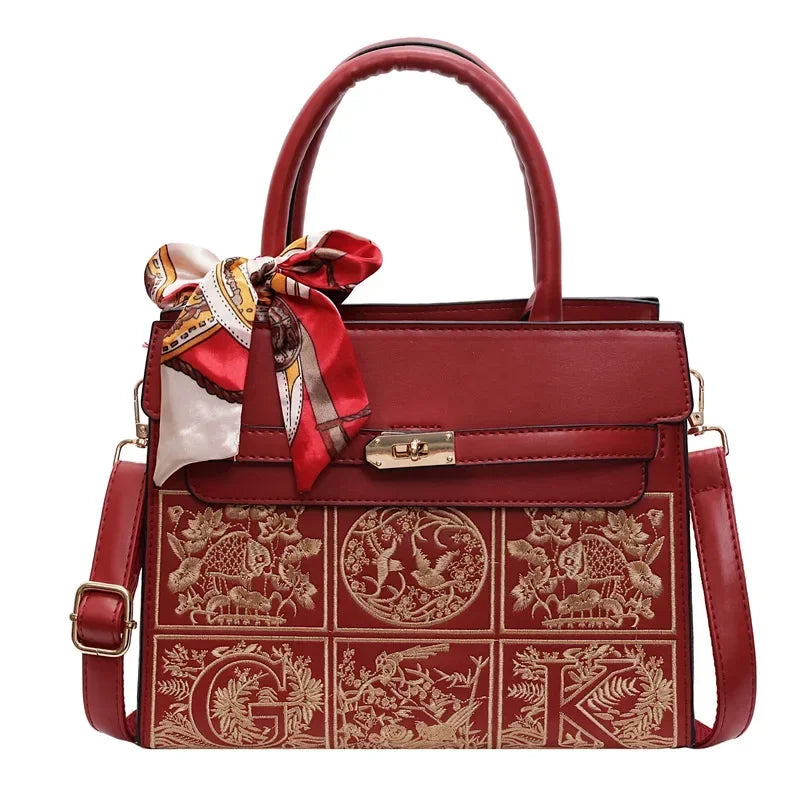 Elegant Embroidered  Handbag