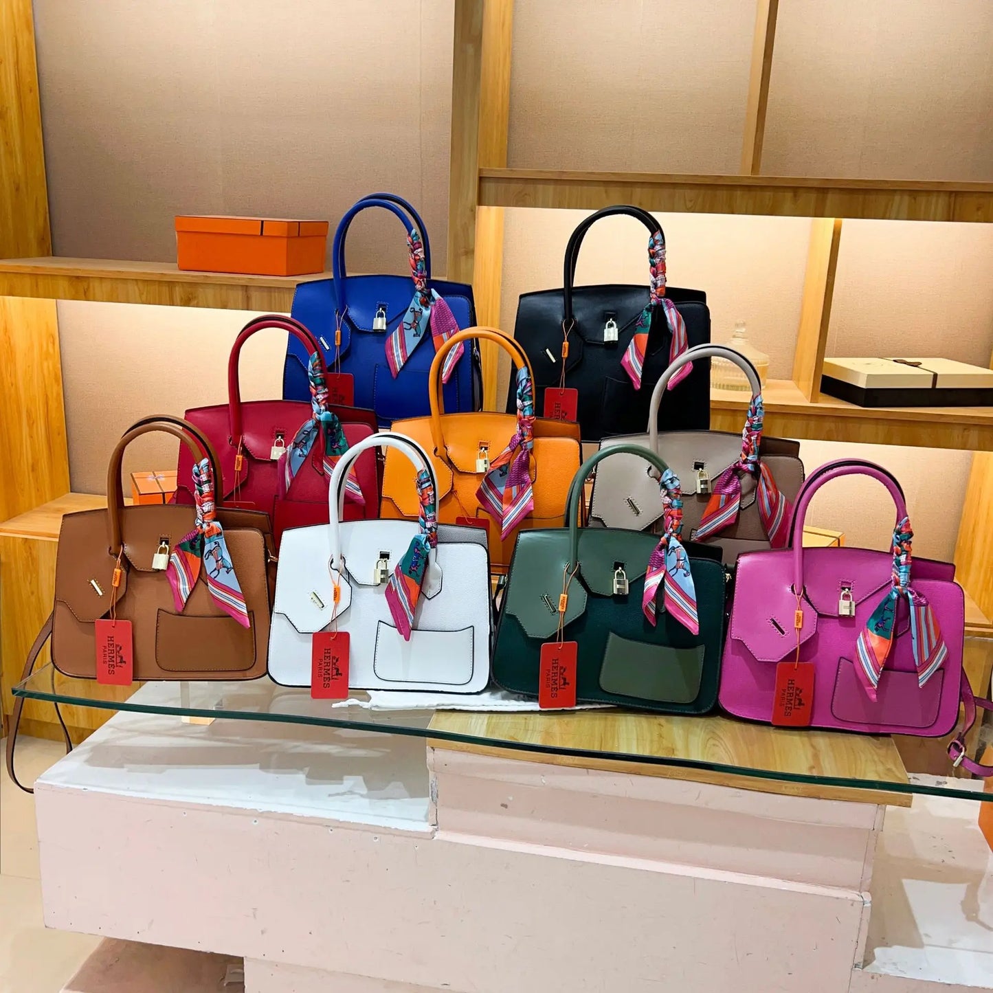 Lychee Grain Large Capacity Handbag