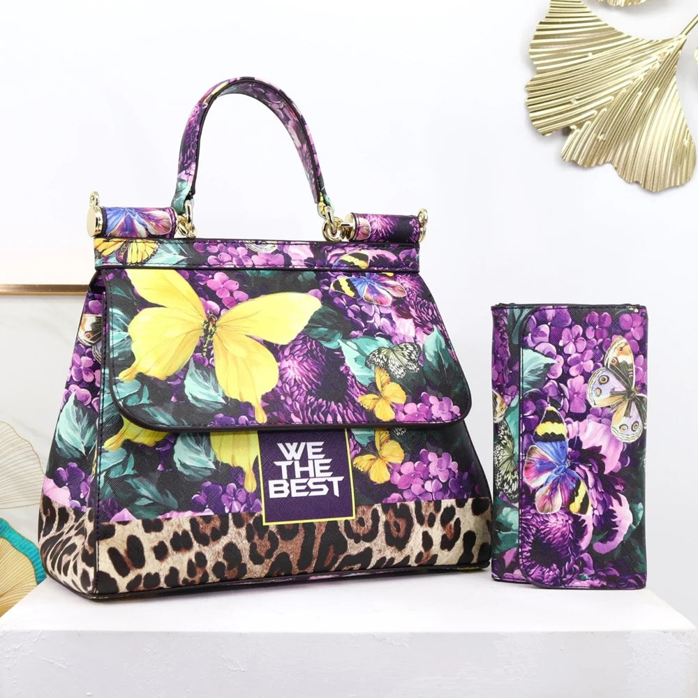 Large Suit Print Handbag