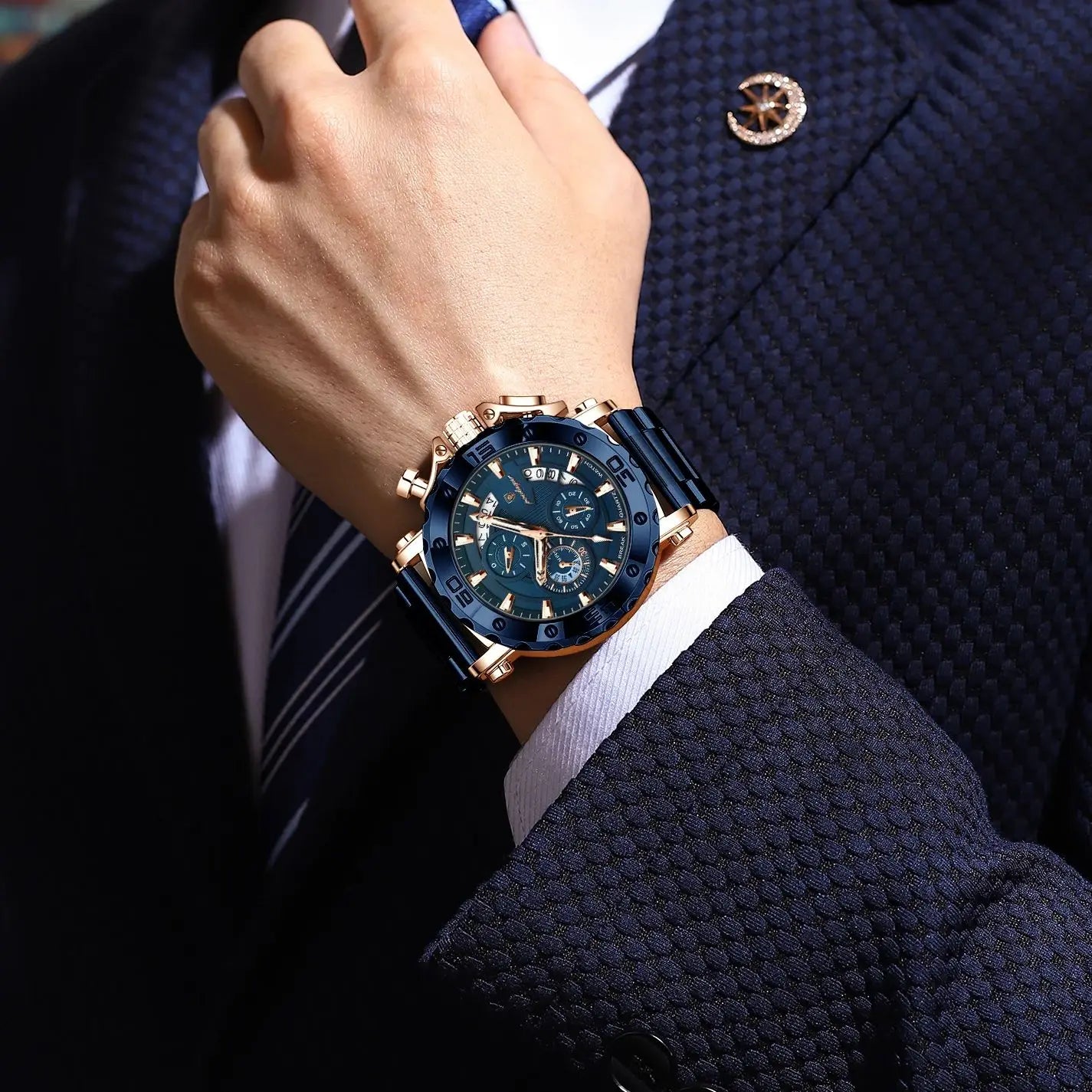 POEDAGAR  LUMINOUS MENS WATCH