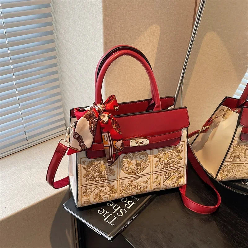 Elegant Embroidered  Handbag