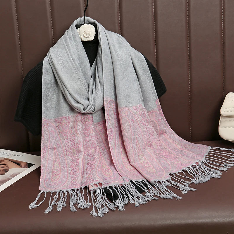 Luxury Thick Cashmere Women Shawl