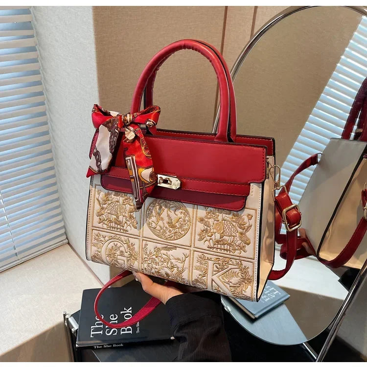 Elegant Embroidered  Handbag