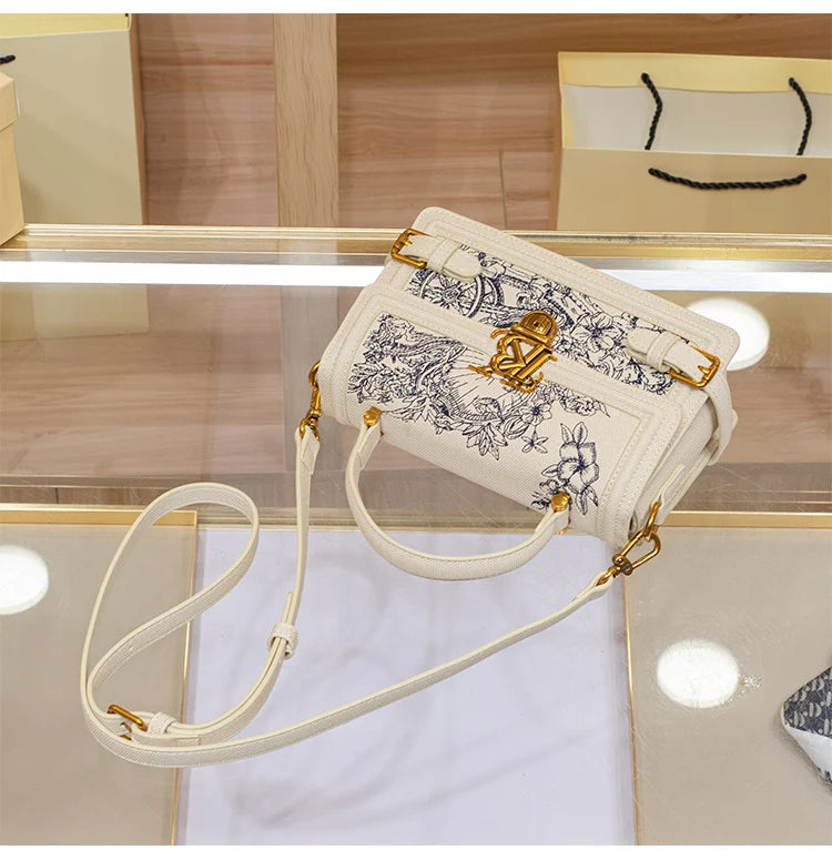 Embroidered Square High Texture Bag