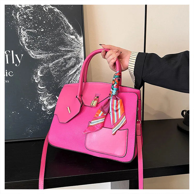 Lychee Grain Large Capacity Handbag