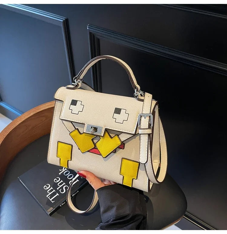 Retro Chic Leather Crossbody Bag