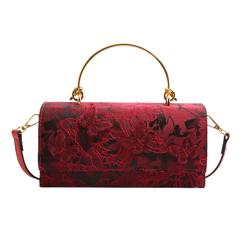 Elegant Butterfly Lace Handbag