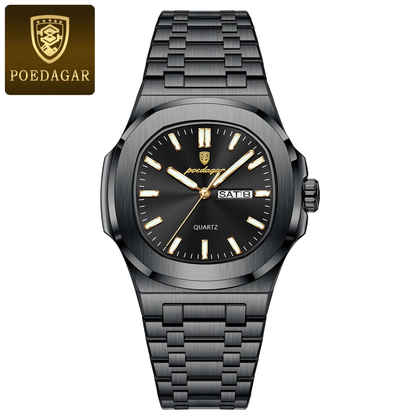 POEDAGAR LUXURY MILITARY MENS WATCH